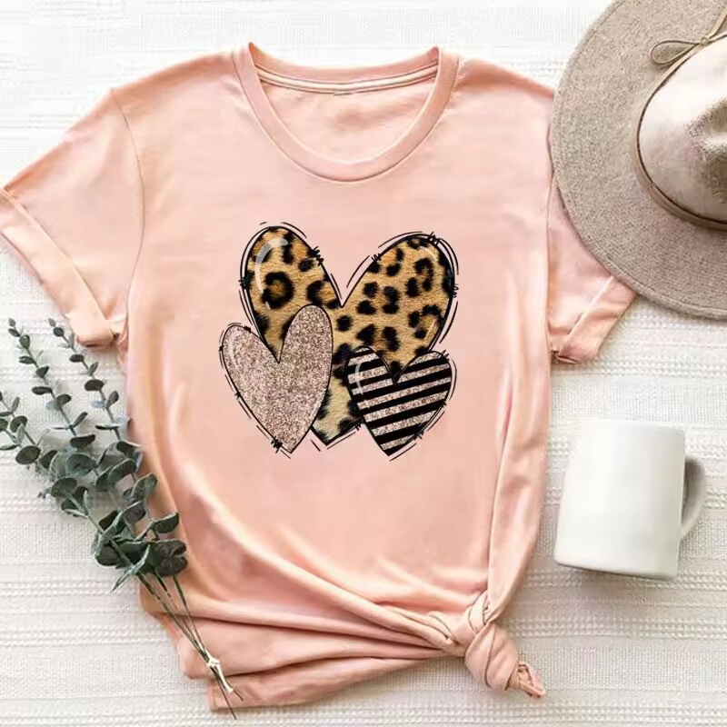 European and American Style Leopard Print 90S Clothing Short-Sleeve T-Shirt Women's Harajuku Top European and American Style Leopard Print 90S Clothing Short-Sleeve T-Shirt Women's Harajuku Top