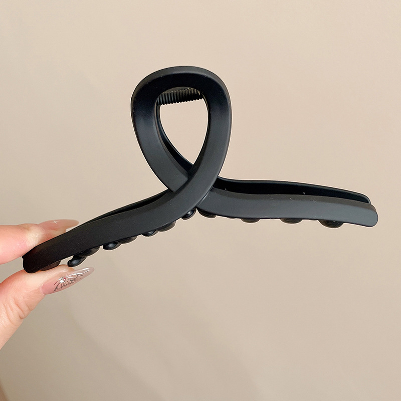 2 ¿ clip cruzado negro grande - 14,6 cm