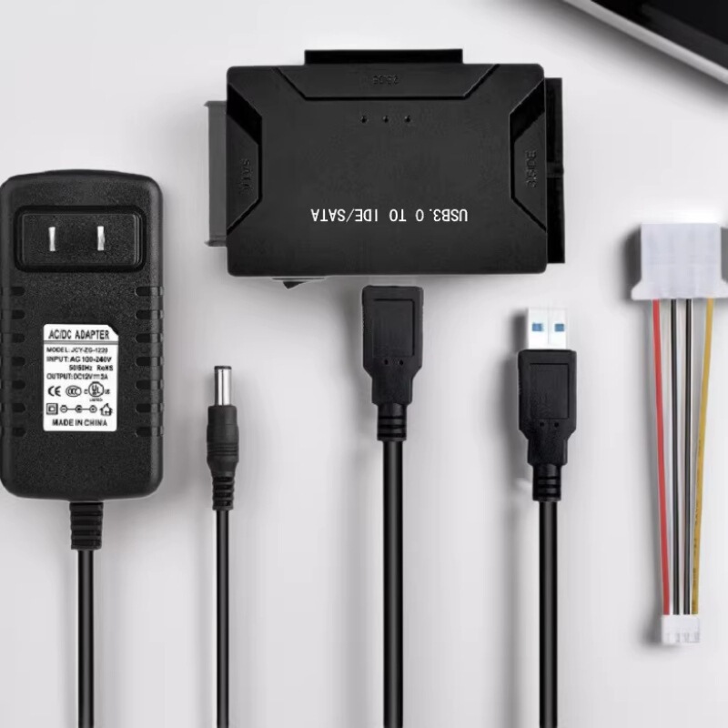 Cross-Border Usb3.0Ide Sata Three-In-One Hard Drive Adapter 3.5 Mechanical Hard Drive Easy Drive Cable with Power Supply