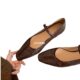 Su yinyin net red with Swedish manor ~ hand-washed pleated with flat bottom Mary Jane shoes women's single shoes