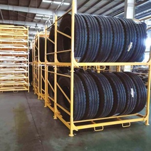 Tire Storage Rack Tire Storage Iron Rack Logistics Turnover Foldableing Metal Storage Industrial Material Rack Metal Tire Rack