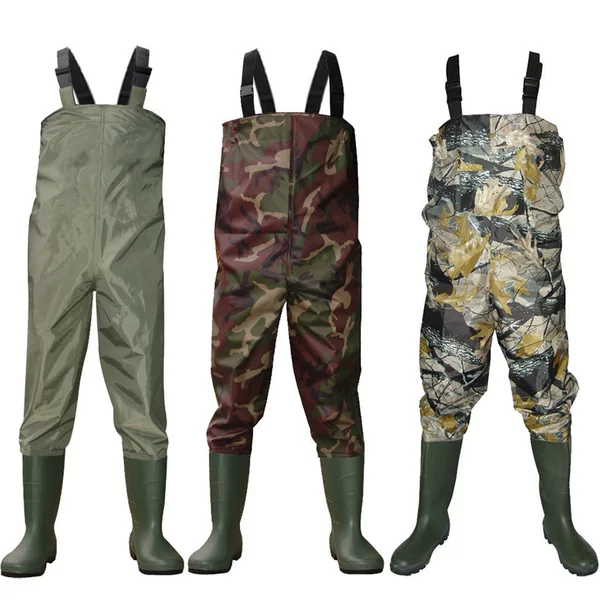 Source Factory Fully Inspected Camouflage Nylon Waders, Fully Waterproof Fishing Waders, High-Density Wading Suits