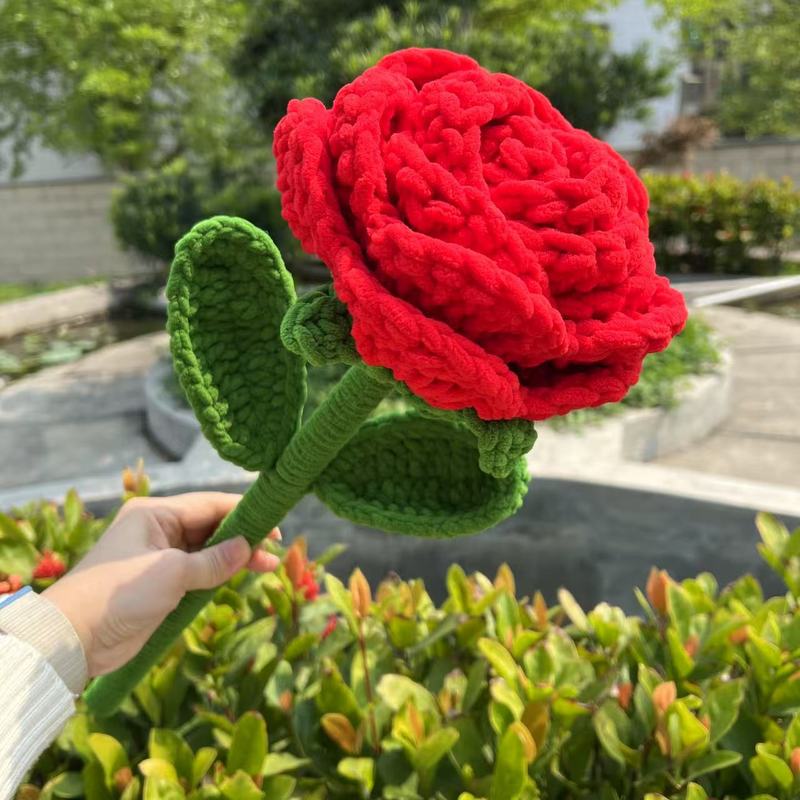 情人节礼物巨无霸玫瑰花束手工钩针编织送女生闺蜜成品永生花礼品|undefined