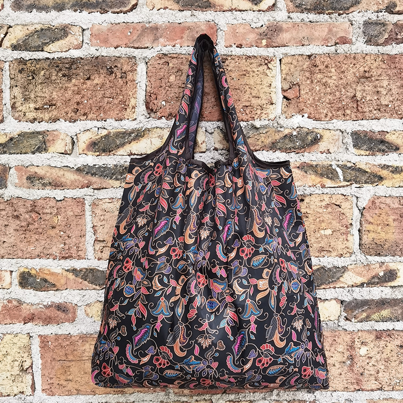 Bolso de compras de supermercado mediano de dibujos animados bolso verde bolso de moda bolso de compras plegable Portátil Bolsa de nylon impermeable image 61