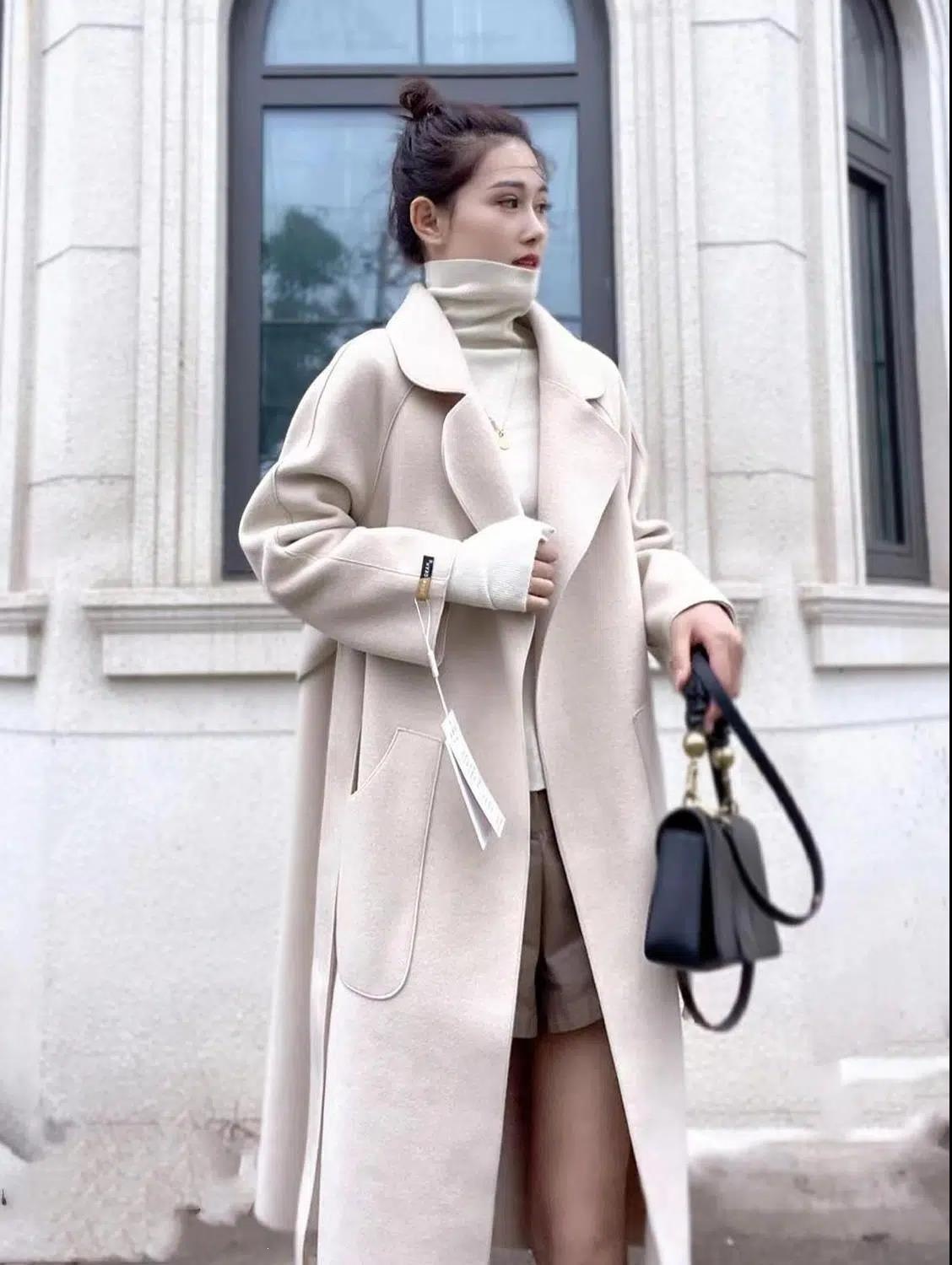 Dragon and Phoenix Wool Coat Women's Mid-Length Over-the-Knee, 2026 Autumn/Winter New High-End Versatile Wool Coat