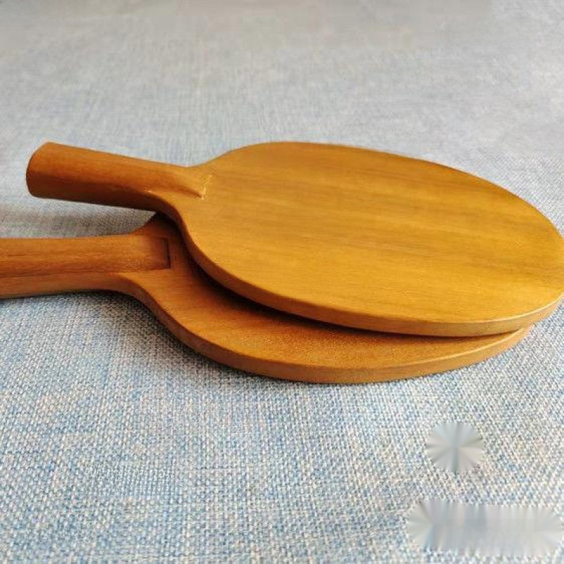 Table Tennis Racket Golden Nanmu Solid Wood One-Layer Base Plate High Elastic Pure Wood Racket Professional Grade Fast Attack Solid Wood Racket