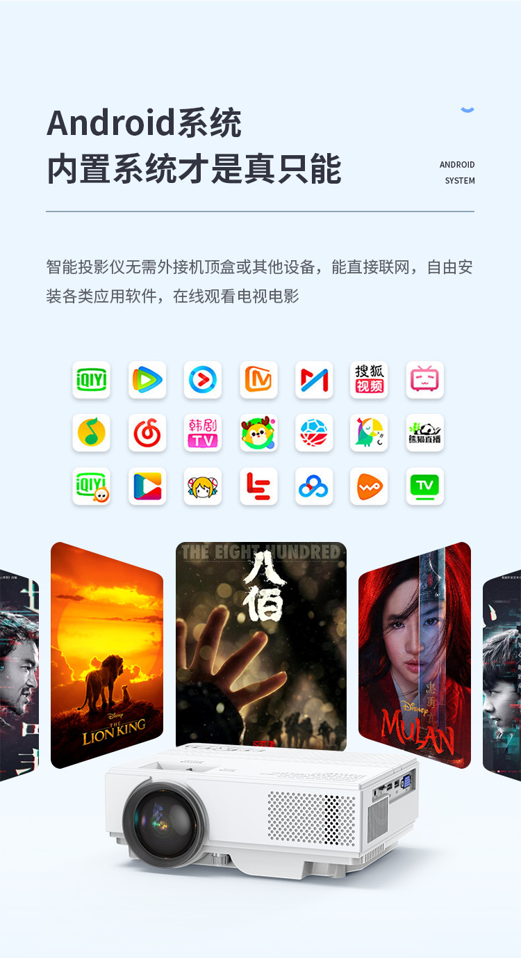 S2家用手机迷你投墙超清卧室智能高清wifi投影机小型家庭影院详情8