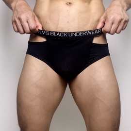 《 杨教练实拍图片》男士三角裤猫儿带螺纹棉性感提臀OR6105