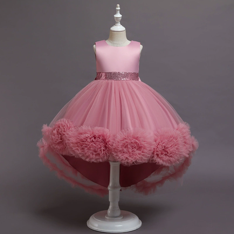 Small princess costume, evening dress, vest, piano performance costume, new collection, flowered
