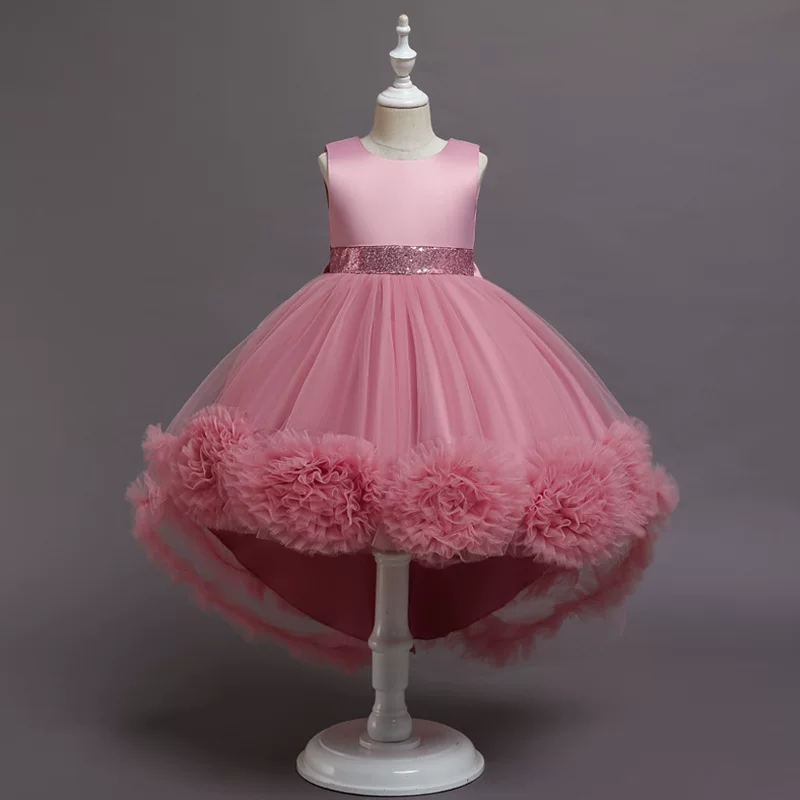Small princess costume, evening dress, vest, piano performance costume, new collection, flowered