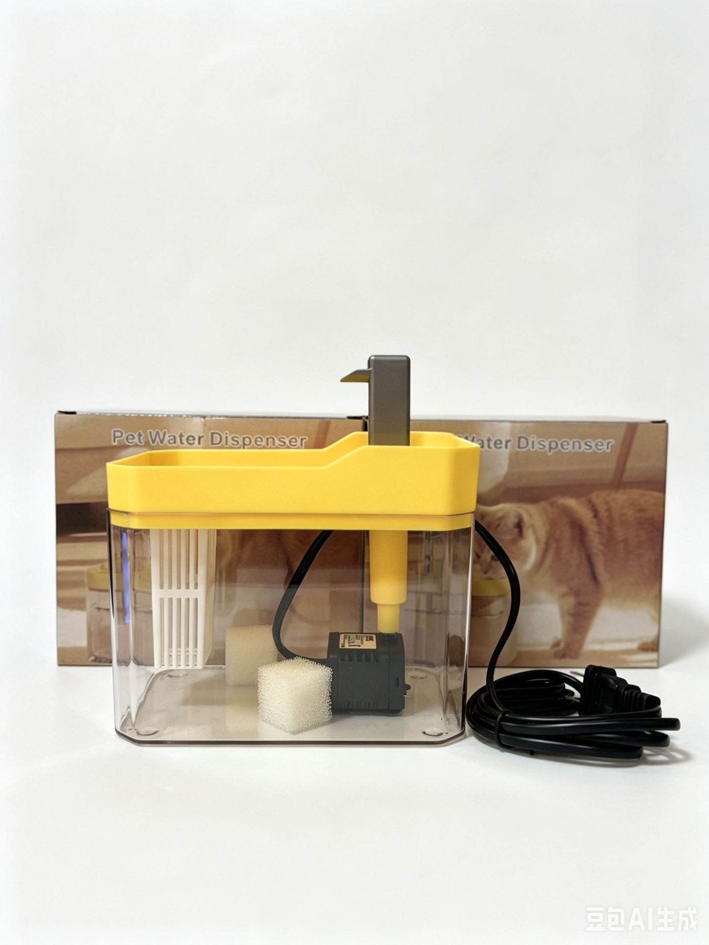 Bebedor de agua para mascotas, bebedor de agua móvil para gatos, alimentador automático de plástico de circulación silencioso de gran capacidad para perros image 7