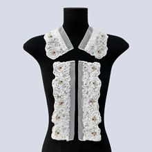 高端精致蕾丝电脑绣花刺绣手工DIY服装辅料女装外套领口袖子套装