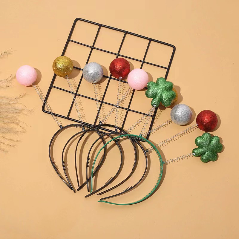 2023 новая повязка для волос из пенопласта Мультяшные аксессуары для волос милый пудровый шар осенне-зимний головной убор шпилька Плюшевые Головные уборы