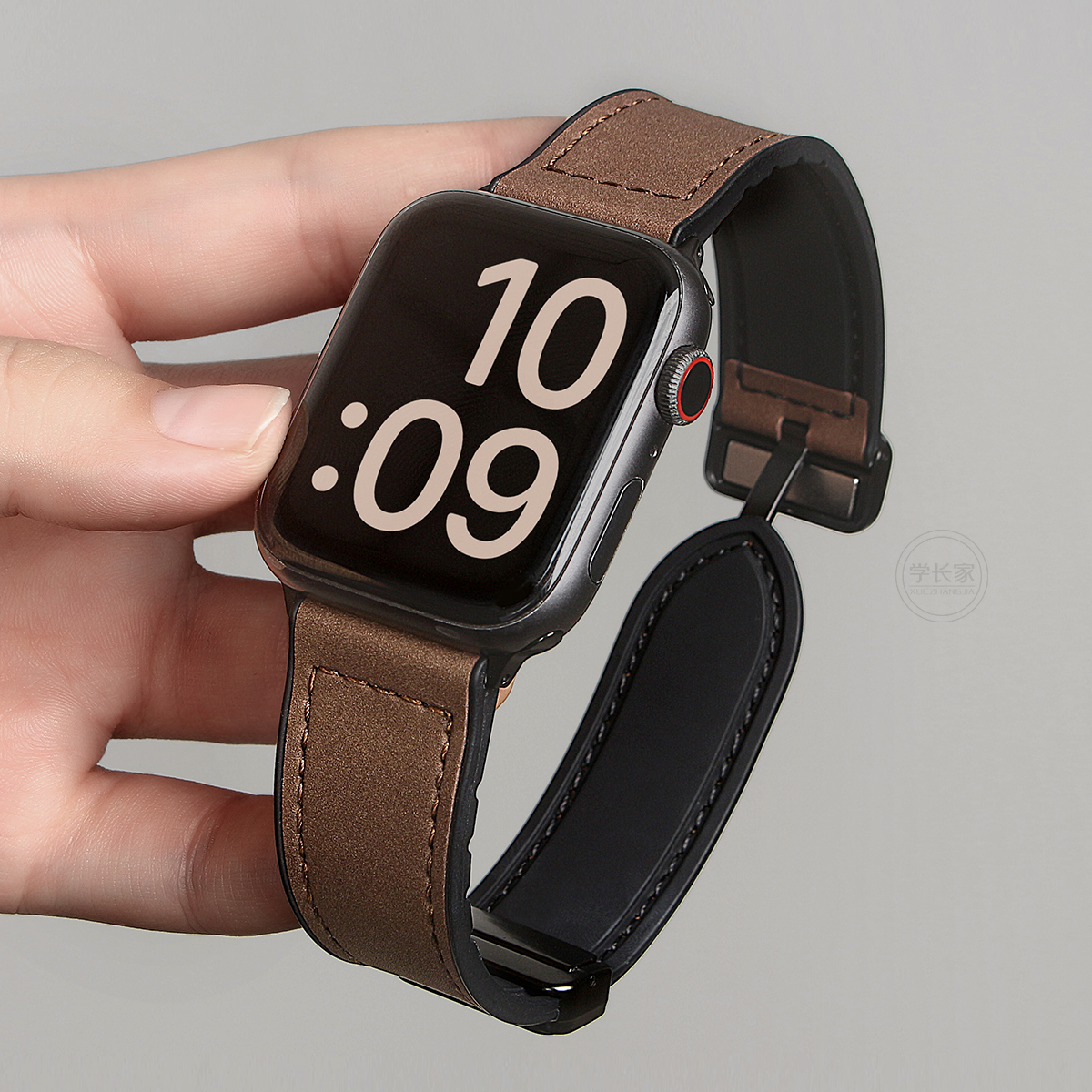 Suitable for Xiaomi Mi Band 9 Pro Watch Strap, Crazy Horse Pattern Silicone Leather Strap for Redmi Watch 6, Huawei 11, Apple