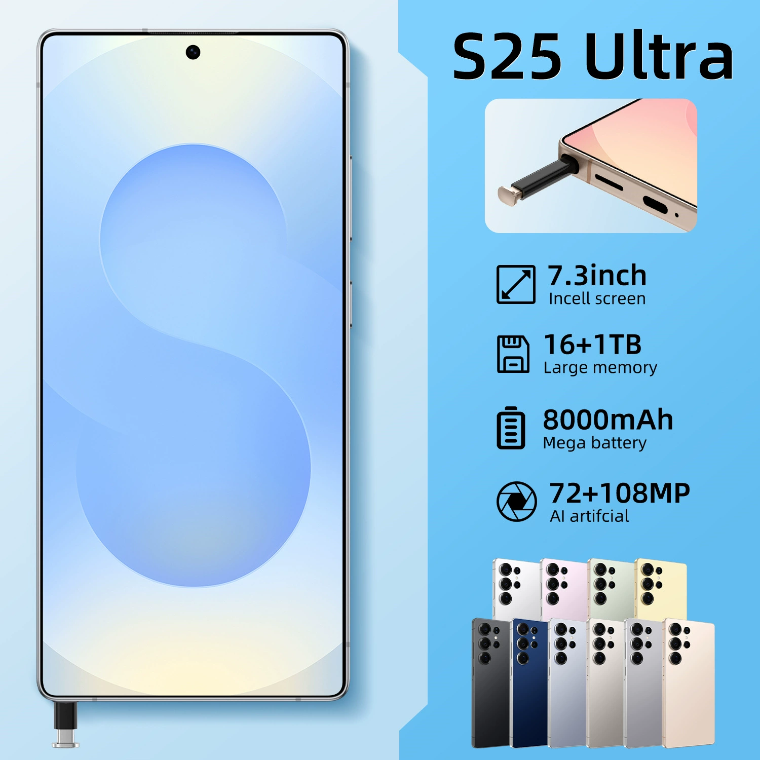 Смартфон S25 Ultra, новый запечатанный 16 ГБ+1 ТБ, с завода, оптовая цена, возможна доставка от имени покупателя