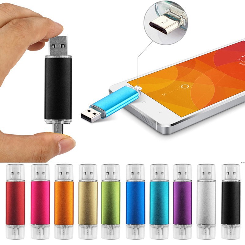 OTG de alta velocidad de la computadora del teléfono móvil de doble uso de disco flash USB al por mayor Logotipo de letras creativo disco flash USB 8G16G32G64G128G disco flash USB