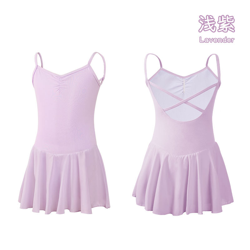 Trajes de baile para niñas y niños, tirantes de verano, faldas de baile, deportes de gasa de ballet, ropa de práctica de danza china linda