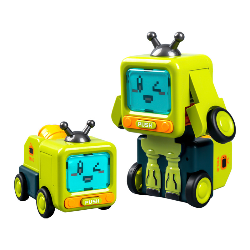 Excavadora de deformación de niño conduciendo inercial colisión de deformación de robot articulación móvil juguete de ingeniería infantil