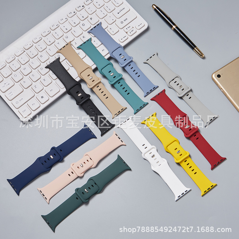 Apple Watch with Apple Watch silicone strap iWatch New Monochrome Sports Apple Strap