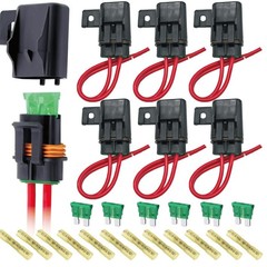 6 個 12AWG 防水ヒューズホルダーライン付き自動車用ヒューズ ATO/ATC