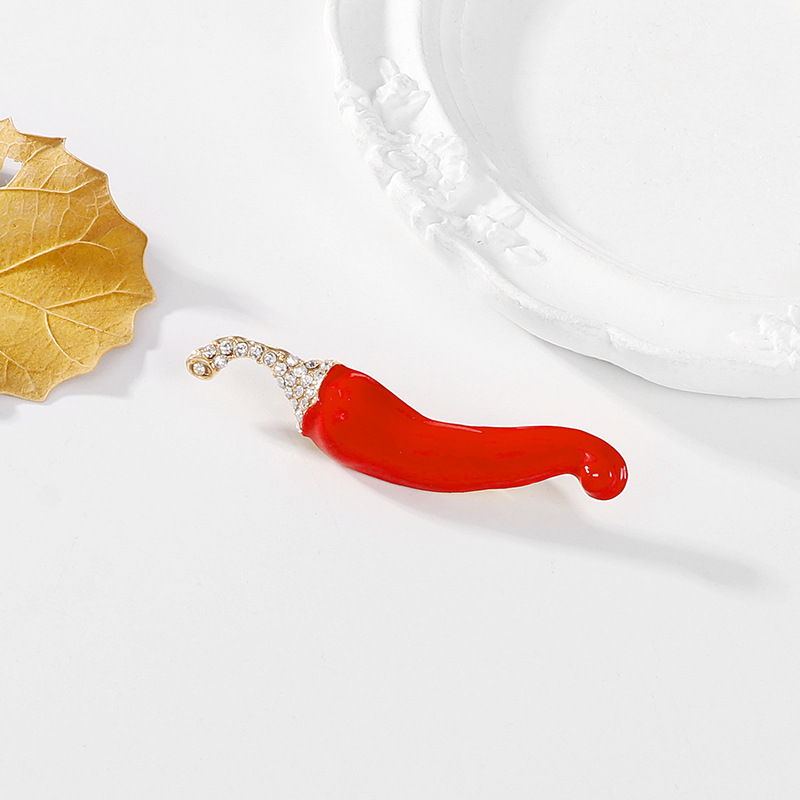 Simple Style Classic Style Pin Chili Zinc Alloy Enamel Unisex Brooches display picture 4