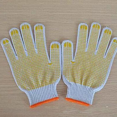 棉纱保暖手套点胶手套劳保手套