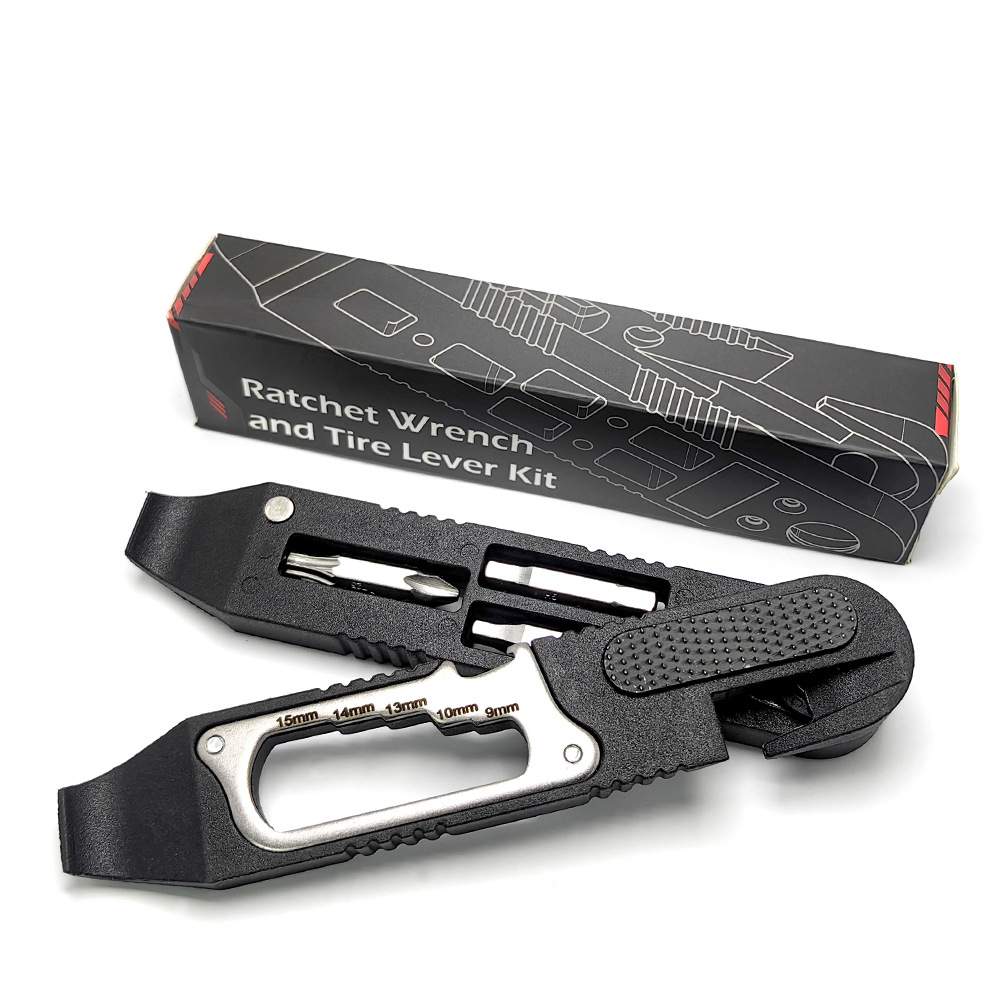 Tire Repair Multifunctional Tire Lever Ratchet Wrench Multifunctional Tool Bicycle Repair Carrying Tool Tl-Ts02