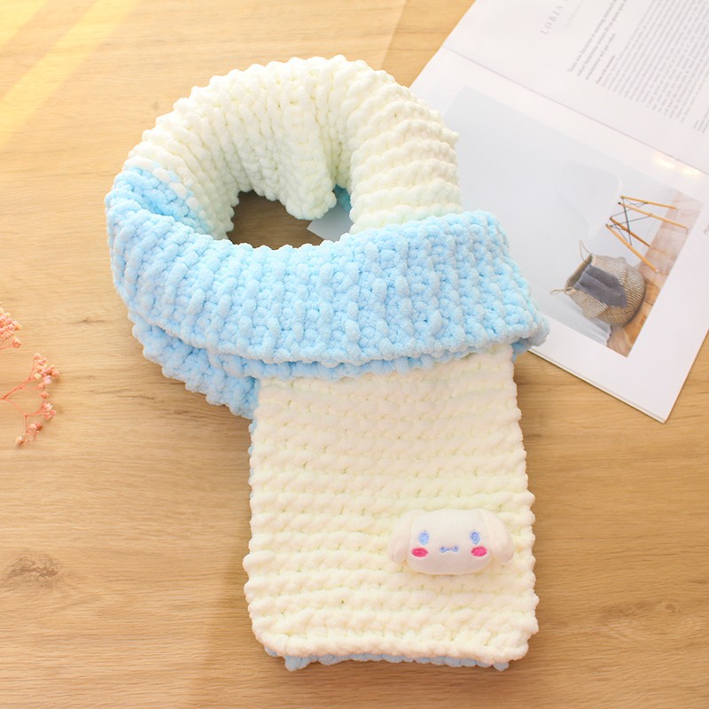 抖音爆款拼接冰条围巾新手材料包零基础手编diy围巾送朋友礼物