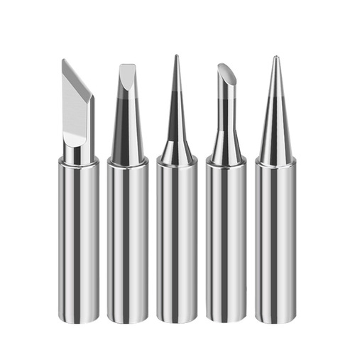 Foreign trade constant temperature soldering iron head 936 soldering station 900M internal heating type 5-piece set electric soldering iron head with sharp edge and flat mouth