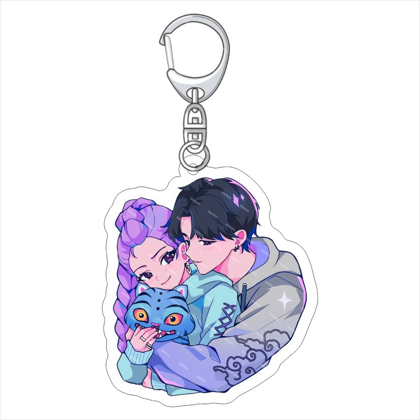 K-POP: Caza Brujas Colgante acrílico KPop Demon Hunters Keychain acrílico