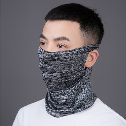 Summer Cycling Ice Silk Face Mask Sun Protection Ear Loop Neck Scarf Outdoor Sports Breathable Ear Loop Face Towel Head Scarf Cross-border