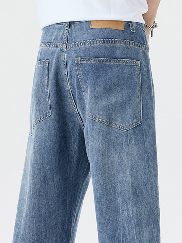 Summer New Lyocell Men's Lightweight Tencel Casual Loose Drape Slimming Versatile Simple Straight Leg Pants