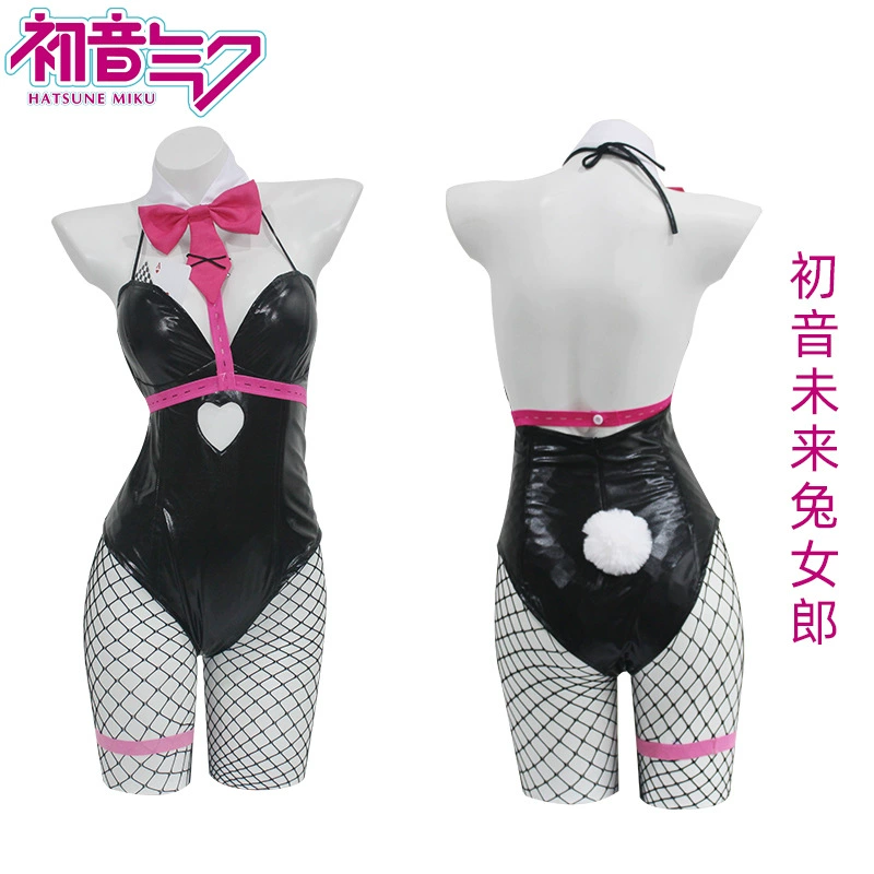 Косплей боди-йлет Hatsune Miku зайчиха, полный костюм, размеры XS–XXXL