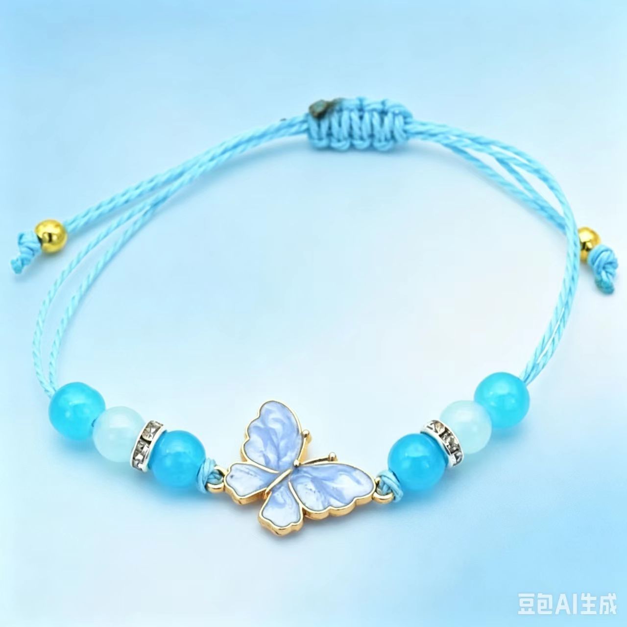 Pulsera Tejida de Mariposa en Aleación de Zinc para Parejas image 14
