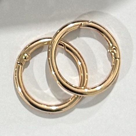 Light gold 1inch round metal buckles 10 pcs