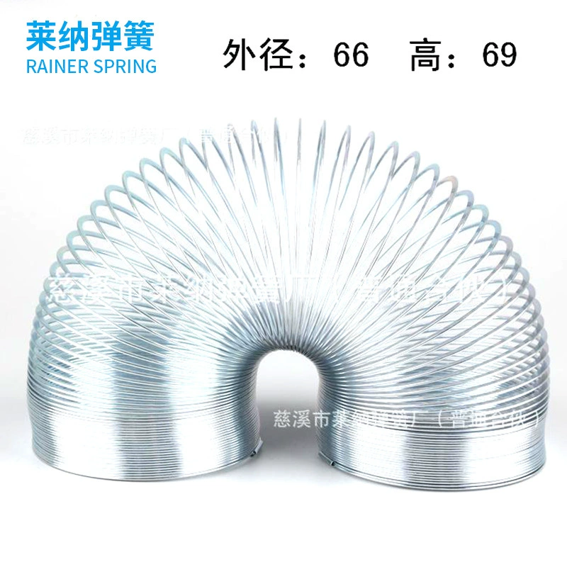 Американский Slinky умный призрак весенний металлический Радужный круг спустится по лестнице игрушка весеннее серебро в наличии