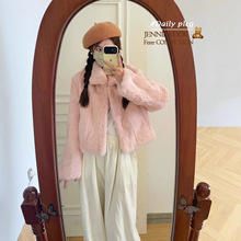 兔绒绒兔毛皮草外套女真皮毛一体大衣长袖时尚保暖秋冬季新款B173