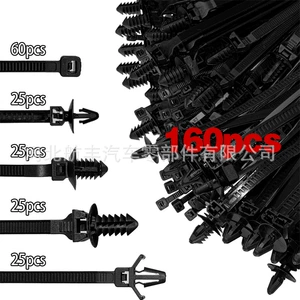 160 ədəd Avtomobil Kabel Kəməri Bərkidiciləri, Neylon Kabel Bağları, Kabel Klipsləri