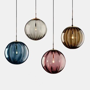 Modern light luxury creative blue glass restaurant art chandelier bedside bedroom bar dining designer hanging lamp