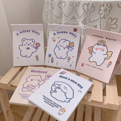 New Cartoon Girl Folding Makeup Mirror Little Milk Dog Selling Cute Bear Desktop Dormitory Folding Makeup Mirror