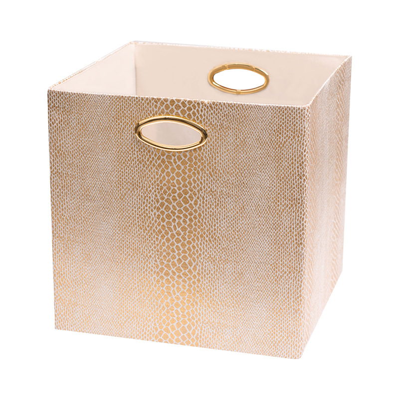 ins加厚迷你桌面收纳简约儿童玩具杂物收纳篓棉麻折叠办公收纳盒