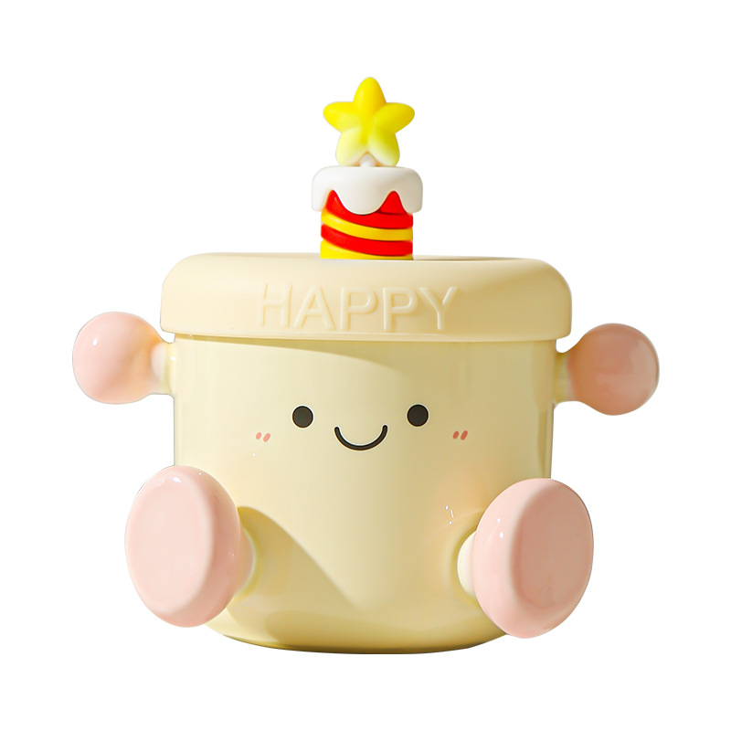 Creativa pintada a mano linda muñeca taza de dibujos animados taza de cerámica taza de café taza de pareja de oficina en casa taza de regalo