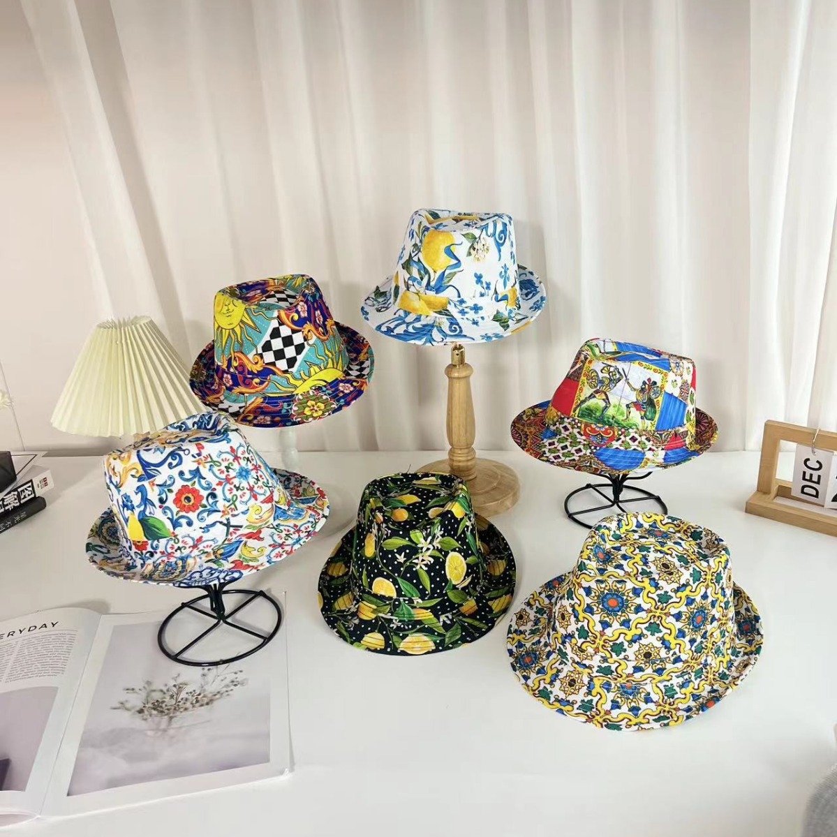 Sombreros de moda de verano para niños y niñas impresión