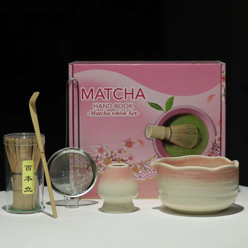 日式带嘴抹茶碗创意奶酪陶瓷打抹茶用具套装茶筅立点茶碗茶道配件|undefined