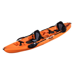 Luya canoe kayak double kayak fishing boat fishing boat plastic hard boat thickened three -person casual boat