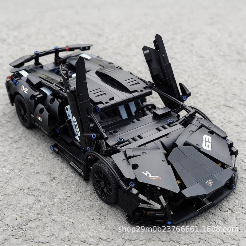 Compatible with the Black Warrior Golanbo Svj Kini Assembly Model Toy Gift Programming Remote Control Sports Car Building Blocks Compatible with the Black Warrior Golanbo Svj Kini Assembly Model Toy Gift Programming Remote Control Sports Car Building Blocks