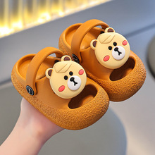 2025夏季宝宝洞洞鞋室内防水防撞包头儿童拖鞋夏男童女小孩婴幼儿