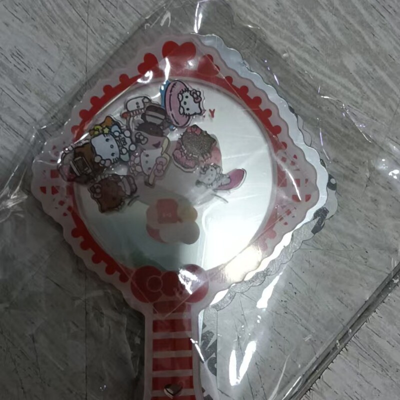 ハローキティシェイクミラーアクリルポータブルバニティミラーレトロスタイルクリエイティブ DIY ハンドヘルドミラー|undefined