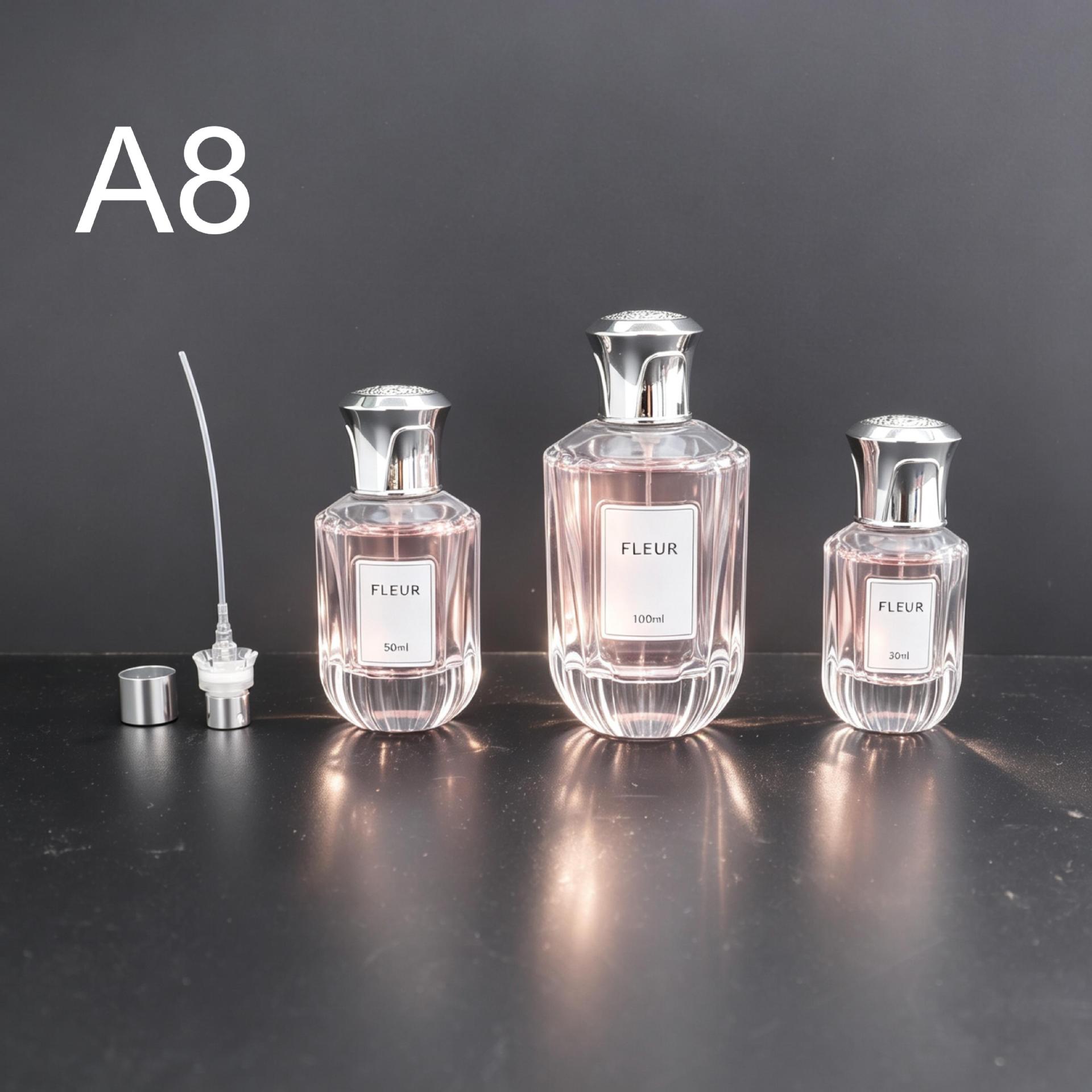 Botella de perfume de vidrio 30 - 50 - 100ml 15 bayonet fina spray perfume etiqueta transparente personalizada en el sitio image 14