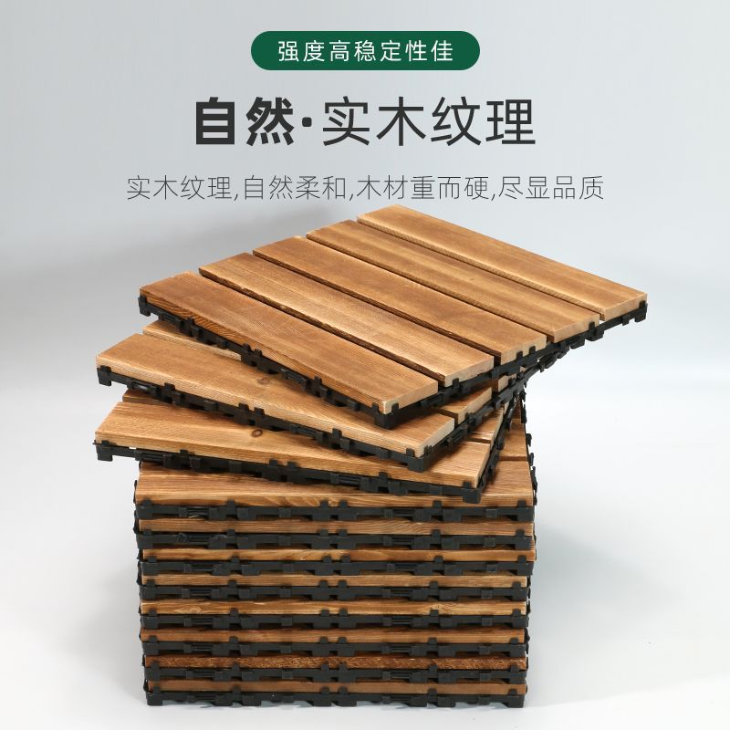 メーカーは防腐炭化木の屋外庭園を提供して、厚い床のベランダの室内の樟子松の床をつなぎ合わせます。|undefined